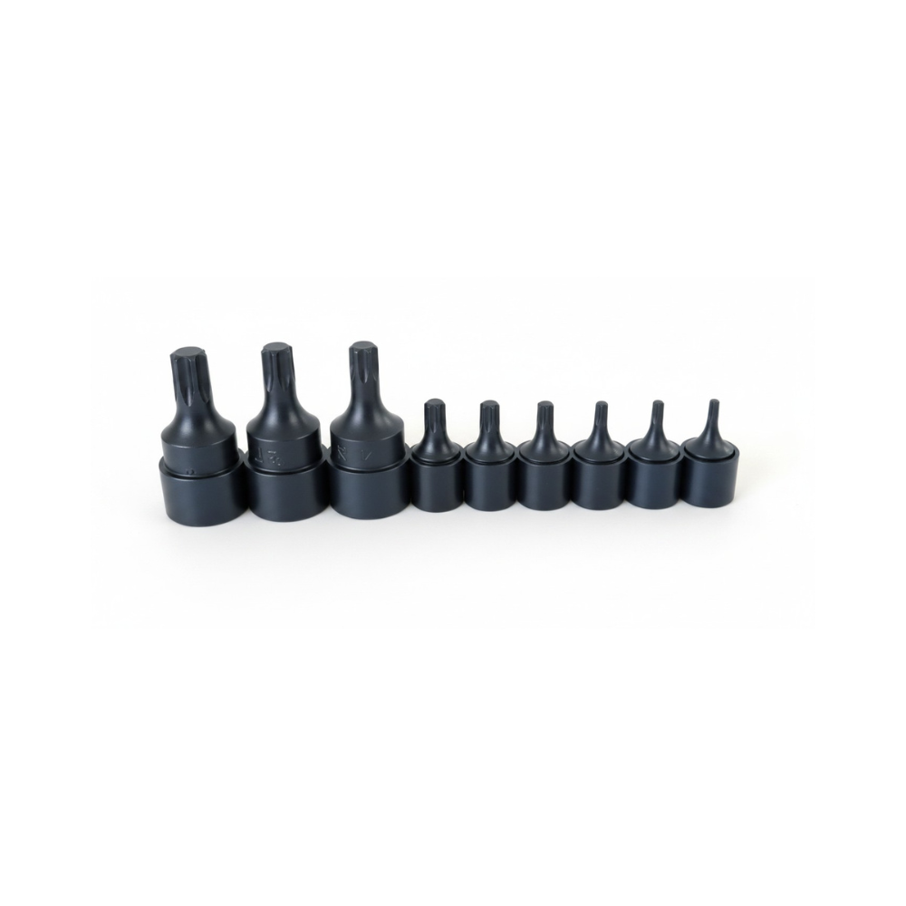 JUEGO 9 DADOS CON PUNTA TORX