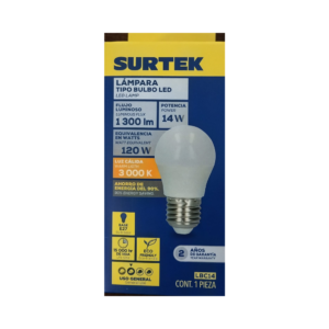 FOCO LED TIPO BULBO 14V LUZ CALIDA